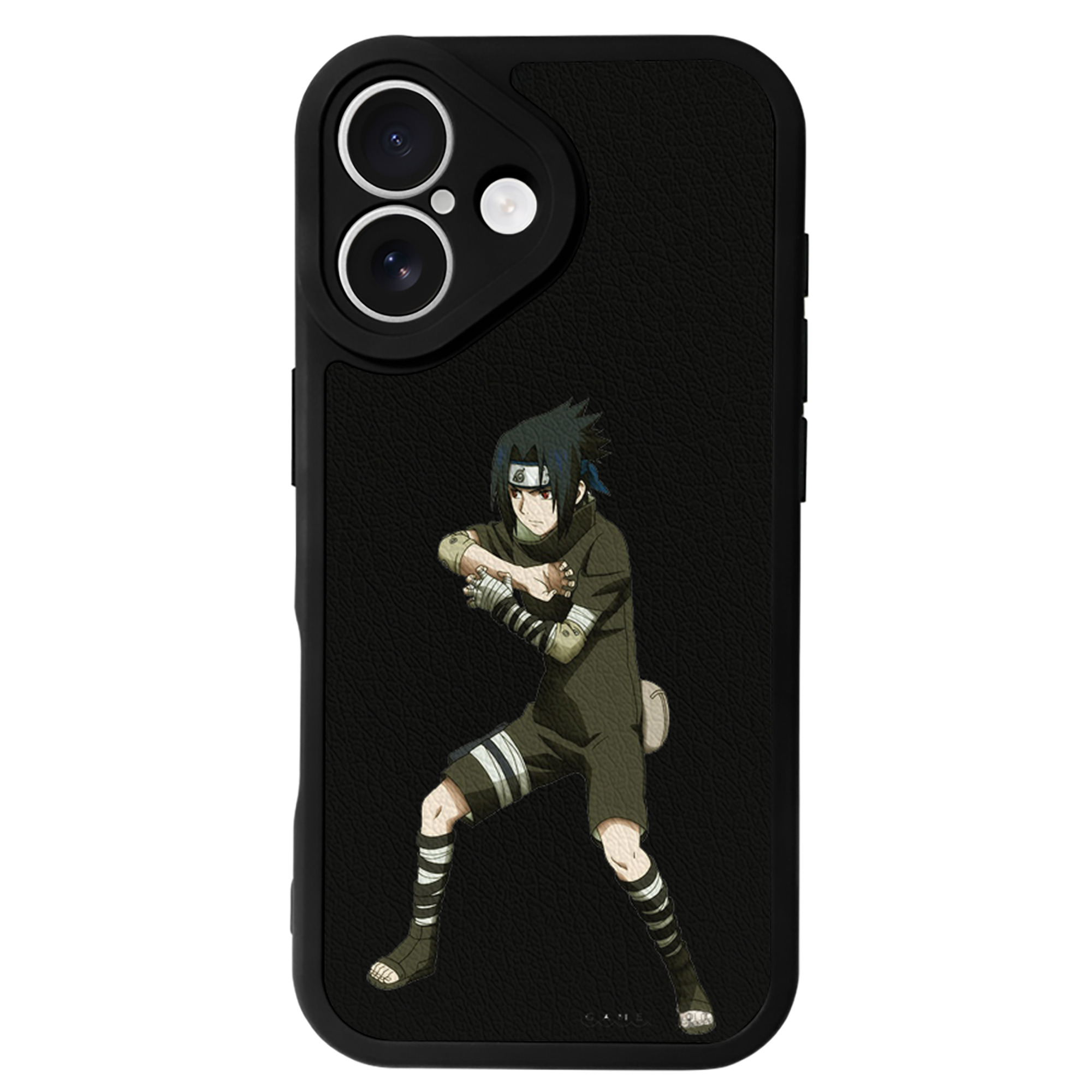 （画像用） NARUTO -ナルト- うちは サスケ Uchiha Sasuke 【iPhone 16シリーズ対応】シリコンスマホケース（レザー調） 材質：シリコン